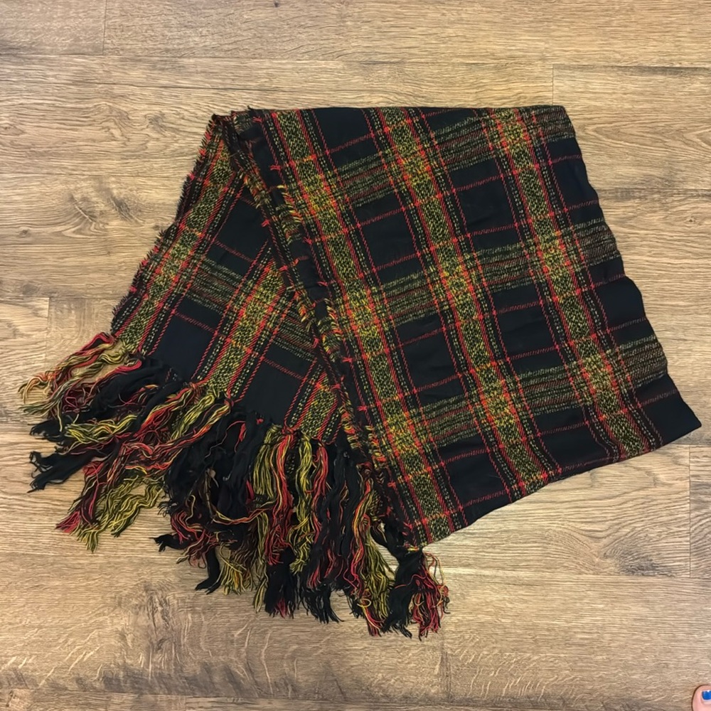Black, red, yellow large scarf
